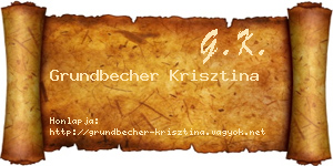 Grundbecher Krisztina névjegykártya